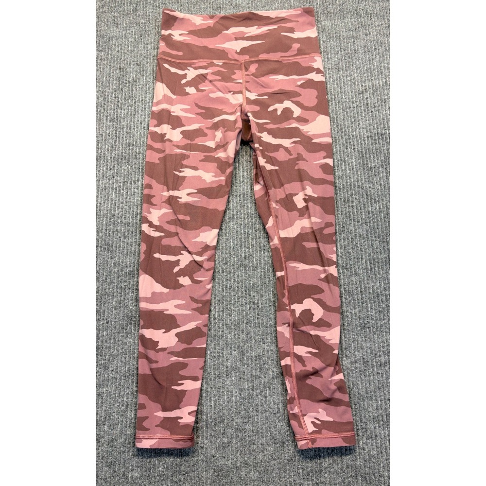 Athleta Elation 7/8 Tight Pink Camo High Rise Leggings Small RN 54023